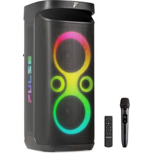 Partybox - Fenton Pulse130 speaker met lichteffecten - Met microfoon en ingebouwde accu