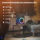 Partybox - Fenton Pulse65 - Speaker Bluetooth - Party speaker met microfoon en accu - spatwaterdicht