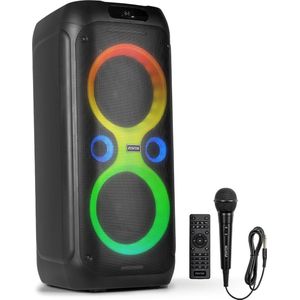 Partybox - Fenton Core160 - Bluetooth speaker met lichteffecten - Met microfoon en oplaadbare accu