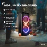 Partybox - Fenton Core130 - Bluetooth speaker met lichteffecten - Met microfoon en oplaadbare accu