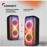 Partybox - Fenton Core130 - Bluetooth speaker met lichteffecten - Met microfoon en oplaadbare accu