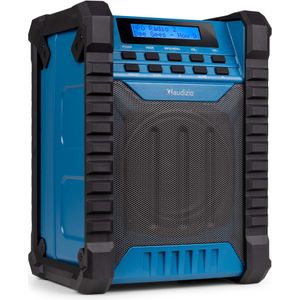 AUDIZIO Jobsite Bouwradio - Blauw - Compact - Robuust - Bluetooth - FM/DAB
