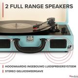 Retro platenspeler met speakers - Audizio RP114BL - Model 2024 - met PC software - Blauw