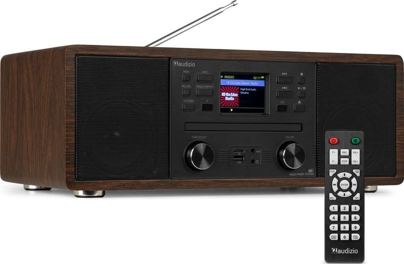 Audizio - Avola - Internetradio - DAB+/FM - Bluetooth - CD Speler - Houtlook