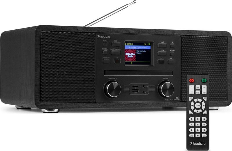 Audizio - Avola - Internetradio - Zwart - Bluetooth - DAB+/FM - CD Speler