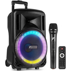 Fenton - FT10LED MK2 - Party Speaker - Zwart - 10 inch Woofer - 450W Vermogen