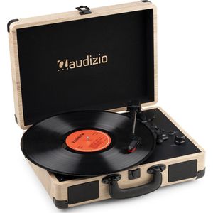 Platenspeler Bluetooth IN/OUT - Audizio RP116LW - 2024 model - Retro platenspeler met speakers - Lichtbruin
