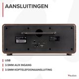 AUDIZIO - Genua - DAB Radio - Bruin - Bluetooth - Wekkerradio