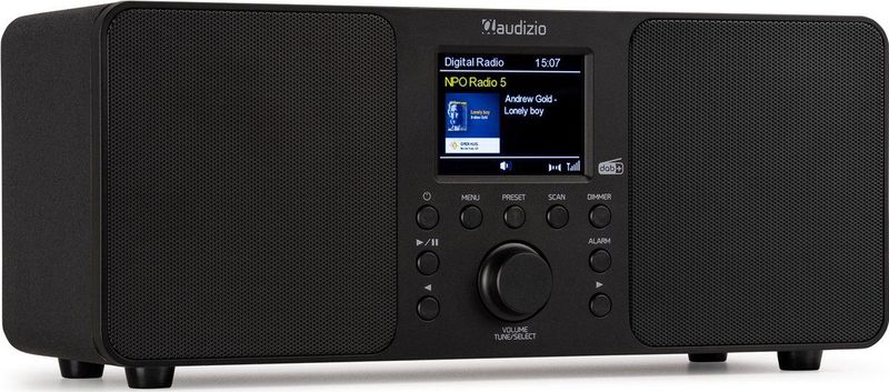DAB radio met Bluetooth - Audizio Genua - DAB+ radio, FM radio - Auto scan - Zwart