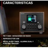 DAB radio Audizio Vieste DAB+ radio met subwoofer en Bluetooth Houtlook Met afstandsbediening