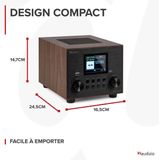 DAB radio Audizio Vieste DAB+ radio met subwoofer en Bluetooth Houtlook Met afstandsbediening