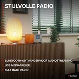 DAB radio Audizio Vieste DAB+ radio met subwoofer en Bluetooth Zilver Met afstandsbediening