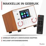 DAB radio Audizio Vieste DAB+ radio met subwoofer en Bluetooth Wit Met afstandsbediening