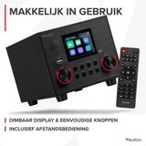 AUDIZIO - Vieste - DAB Radio - Zwart - Bluetooth - Ingebouwde Subwoofer