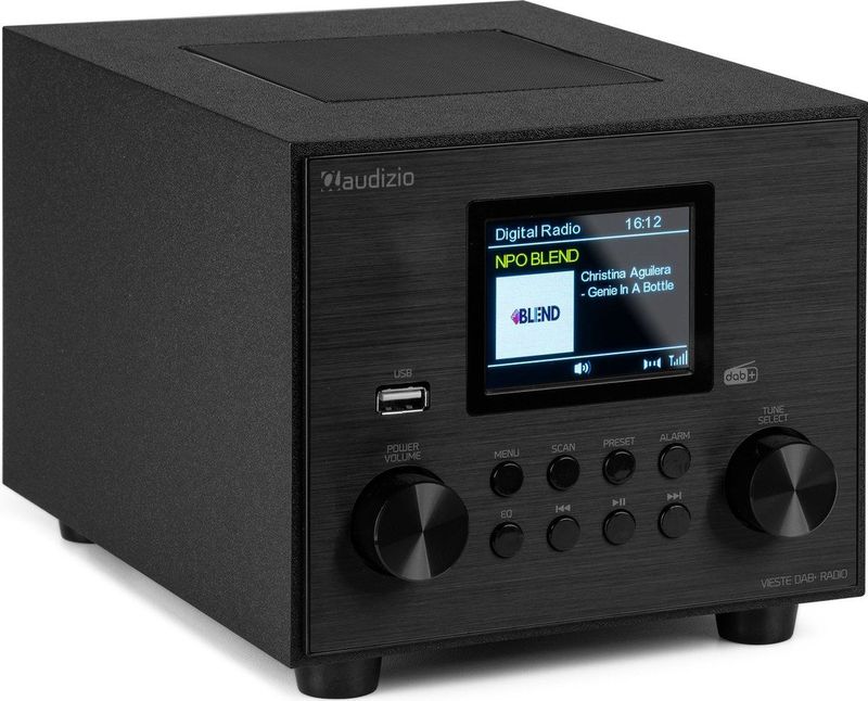 AUDIZIO - Vieste - DAB Radio - Zwart - Bluetooth - Ingebouwde Subwoofer