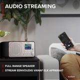 DAB radio Audizio Avio DAB radio met Bluetooth DAB+ FM USBvoorkeurszender Zilver