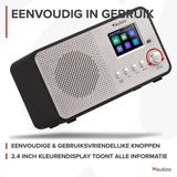 DAB radio Audizio Avio DAB radio met Bluetooth DAB+ FM USBvoorkeurszender Zilver