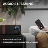 DAB radio Audizio Avio DAB radio met Bluetooth DAB+ FM USBvoorkeurszender Houtlook