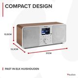 AUDIZIO - Genua - DAB Radio - Zilver - Bluetooth - 30 Voorkeurszenders