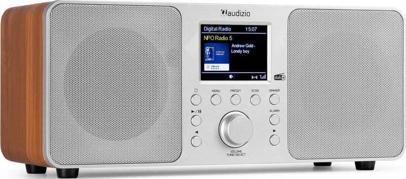 AUDIZIO - Genua - DAB Radio - Zilver - Bluetooth - 30 Voorkeurszenders