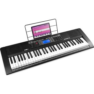 Keyboard piano met 61 toetsen - MAX Rhapsody61 keyboard voor beginners - Met gratis muzieklessen