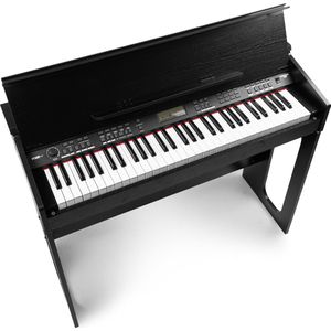 Digitale piano - MAX RhapsodyDP61 Piano Keyboard 61 toetsen en meubel - Full-size keys & 80 demo songs