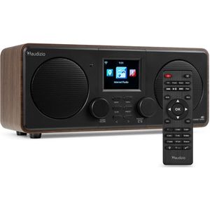 AUDIZIO Foza Wood DAB Radio - Bruin - Hout - Bluetooth 5.0