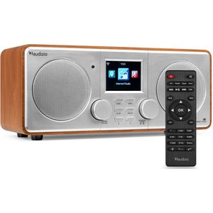 Internetradio - Audizio Foza digitale radio met Bluetooth - DAB radio en FM radio in één - Zilver