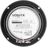 Vonyx - WSC10 - Coaxiale Speaker - Zwart - PP Conus - 10 cm - 150W