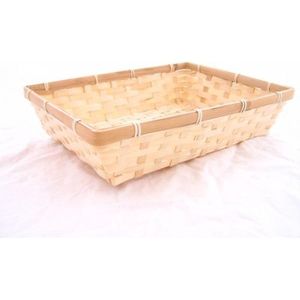 Bamboe Scheen Mand 24x19x6.5cm bruin Bamboe Baskin Opberger (24.0000cm x 19.0000cm)