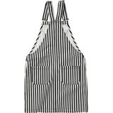 Dawn - Bib Jurk - Zwart - Twill - Verstelbare Bandjes