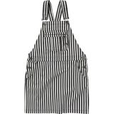 Dawn - Bib Jurk - Zwart - Twill - Verstelbare Bandjes