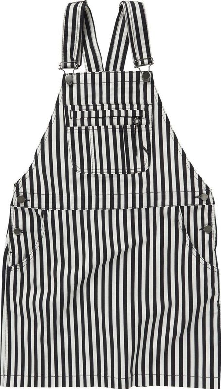 Dawn - Bib Jurk - Zwart - Twill - Verstelbare Bandjes