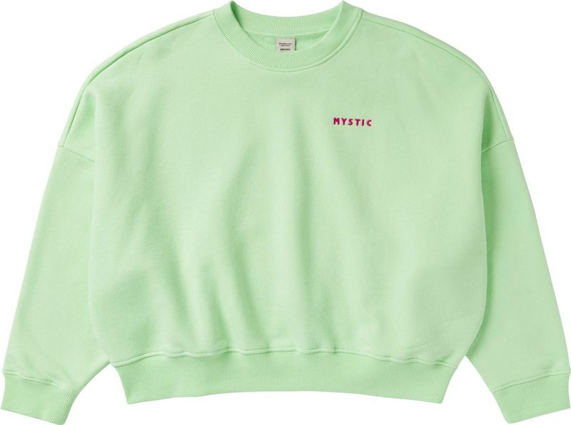 Mystic Dropped Shoulder Crew Trui Women - 2023 - Lime Green