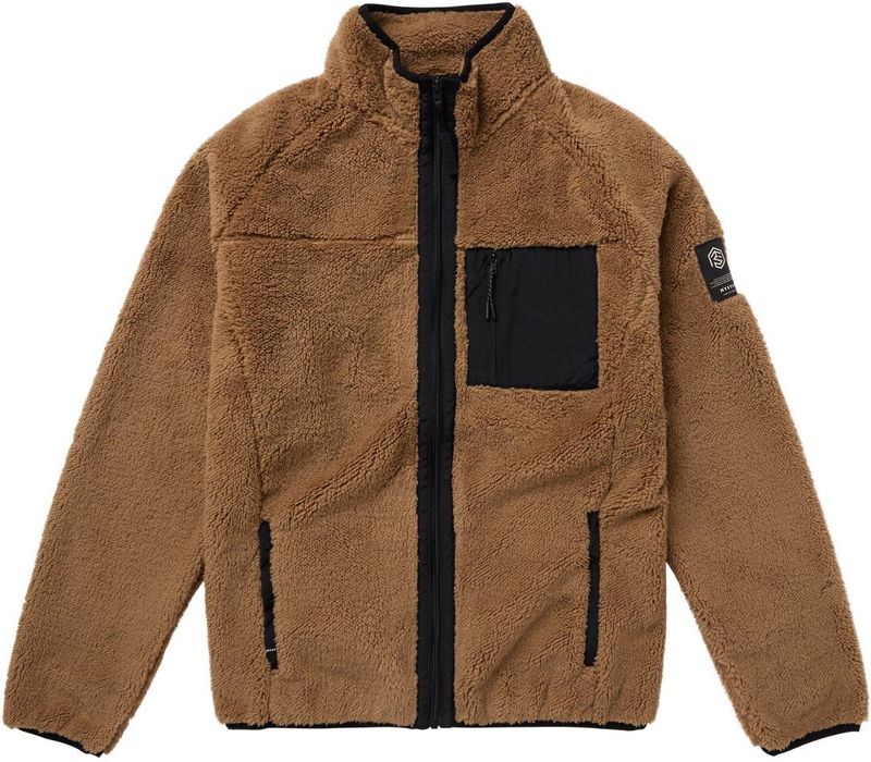 Mystic DTS Teddy Zip thru Trui - 2023 - Slate Brown - S - Women