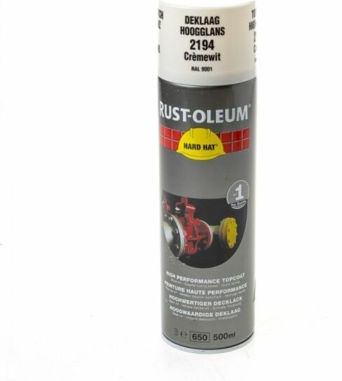 Rust-Oleum - 2194 Hard Hat - Spuitbus - RAL 9001 Crèmewit - 0,5L
