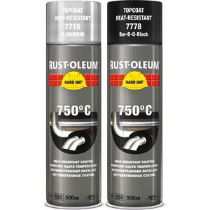 Rust-Oleum Hittebestendige Verf In Spuitbus 750°C - Zwart