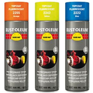 Rust-Oleum deklaag fluorescerend - Hard Hat - geel - mat - 0.5l - spuitbus