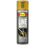 Rust-Oleum - 2348 Hard Hat Lijnenverf Spuitbus - Geel - 0,5 Liter - Terpentinebasis