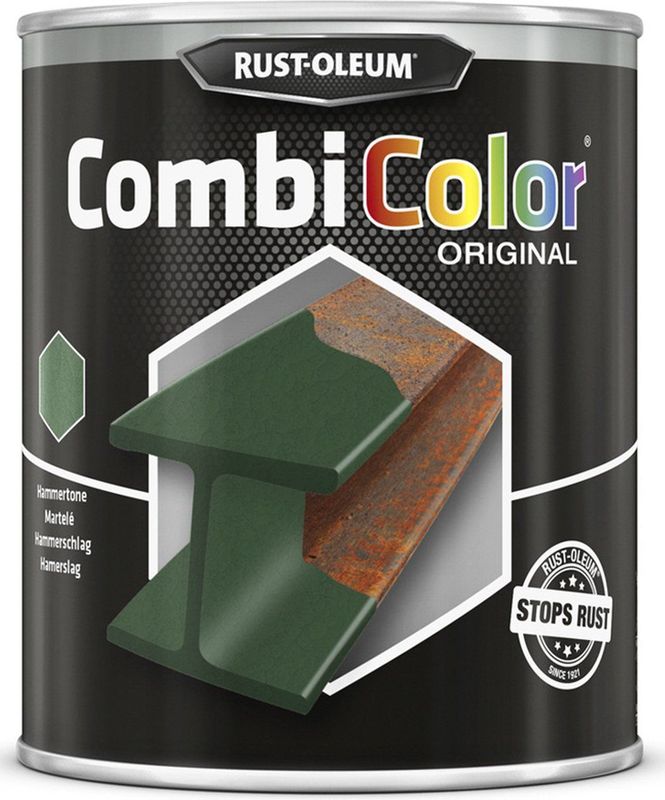 Rust-Oleum - Combicolor Hamerslag - Verf - Donker Groen - 750ml
