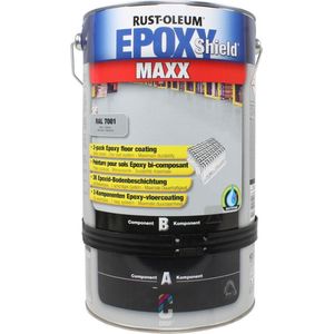 Rust-Oleum EPOXYSHIELD MAXX 2K Epoxy Vloercoating - Staal Grijs RAL7001 - 5 Liter Blik