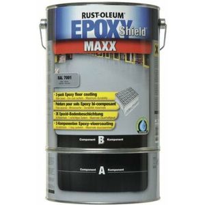 Rust-Oleum EPOXYSHIELD MAXX 2K Epoxy Vloercoating - Lichtgrijs RAL7035 - Hoogglans - 5L