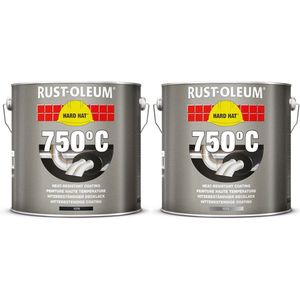 Rust-Oleum Hittebestendige Verf In Blik 750℃ - Zwart - 2,5 Liter