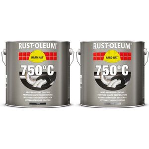 Rust-Oleum Hard Hat Hittebestendige Verf 1015 - Aluminium 0,75 Liter - Radiator Aflakken - Verfwinkel is tot 50% goedkoper