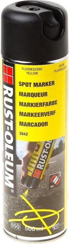 RUST-OLEUM - Spot Markeerverf - Geel - 500 ml - Sneldrogend