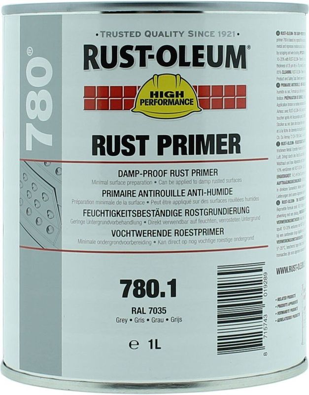 Rust-Oleum 780 - Vochtwerende Roestprimer - Grijs - 1kg