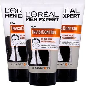 3x L'Oréal Men Expert Haargel InvisiControl 150 ml