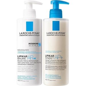 La Roche-Posay Lipikar Routinebundel Baume AP+M 400ml + Syndet 400ml - Lichaamsbalsem - Douchemiddel