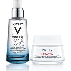 Vichy Minéral 89 + Liftactiv H.A. Duo Hydratatie Boost en Anti-aging - M89 Booster Sérum 50ml - Liftactiv H.A. dagcrème 50ml - normale huid - 2 producten