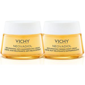 Vichy Neovadiol Lipidenaanvullende Anti-aging Dag & Nachtcrème - Huidverzorging - na de overgang - 2x 50ml